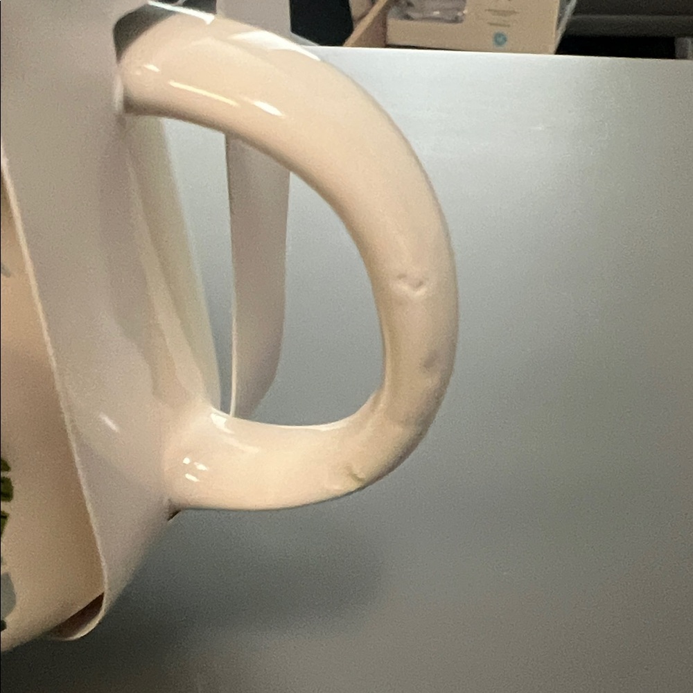 Green and White Plant Mug - Picture 3 of 4